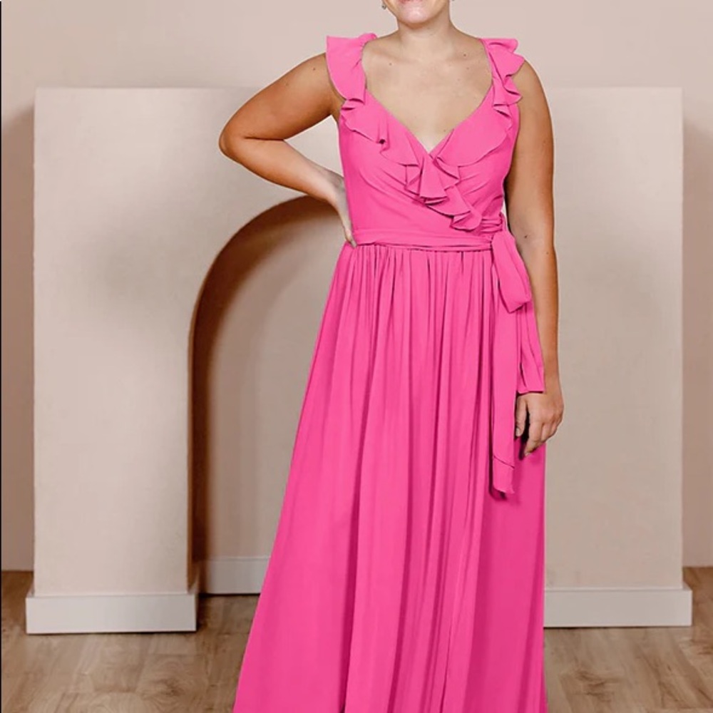 Revelry bridesmaids dress NWT - Malibu Pink - size 10 Maxi Pstite
